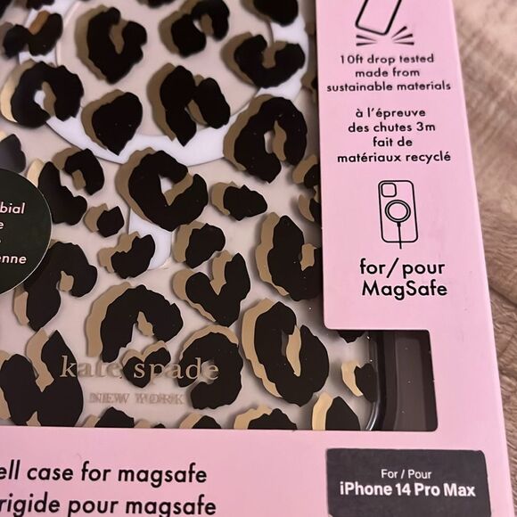 Kate Spade Leopard Print Case for iPhone 14 Pro Max - Picture 4 of 5
